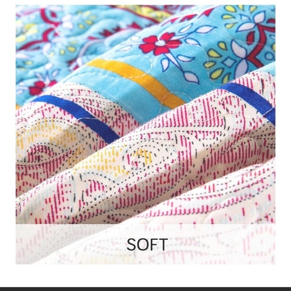 🆕️ Boho Quilt Set King 3pc Coverlet New - Picture 3 of 8